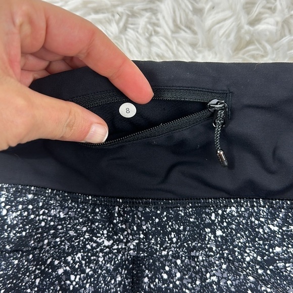 Lululemon Run Times Short Mini Splatter White Black - Picture 5 of 5
